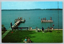 Green Lake Pilgrim Camp, Waterfront, Ripon, WI Postcard