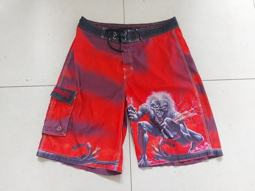 Iron Maiden Board Shorts A Real Live One EDDIE Dragonfly vintage M