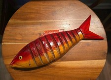1970's Reticulated Flexible Wooden Fish
