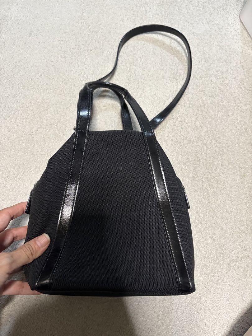 Authentic Gucci Black Canvas Convertible Shoulder Tote Bag