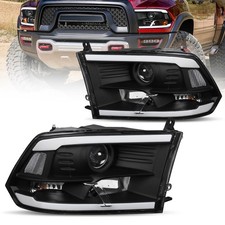 Pair Front Headlights Assembly W Led Drl For 09-18 Dodge Ram 1500 2500 Halogen Pair Front Headlights Assembly W Led Drl For 09-18 Dodge Ram 1500 2500 Halogen
