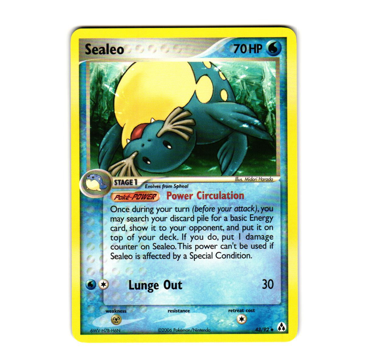 Pokemon Sealeo 43/92 Legend Maker Uncommon NM