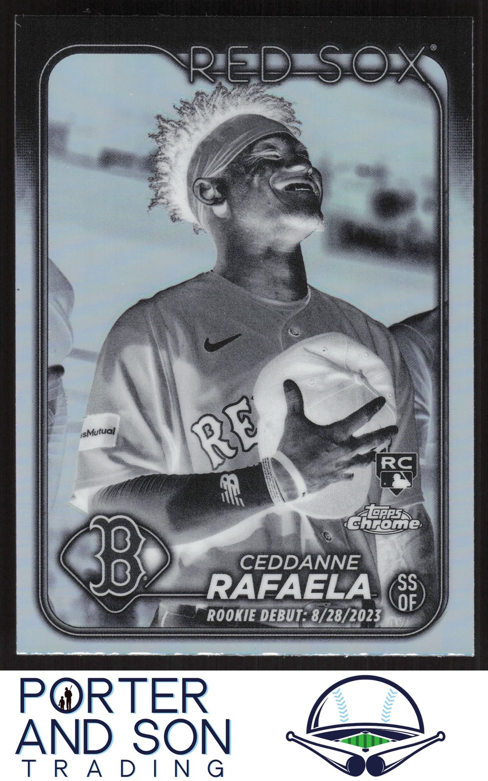 Ceddanne Rafaela RC Negative Refractors 2024 Topps Chrome Update #USC44 Red Sox