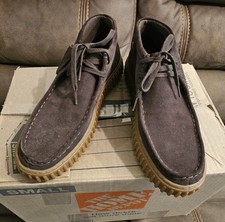 Clarks Torhill Hi Ribbed Outsole Black Suede Mens Size 9 New W Box