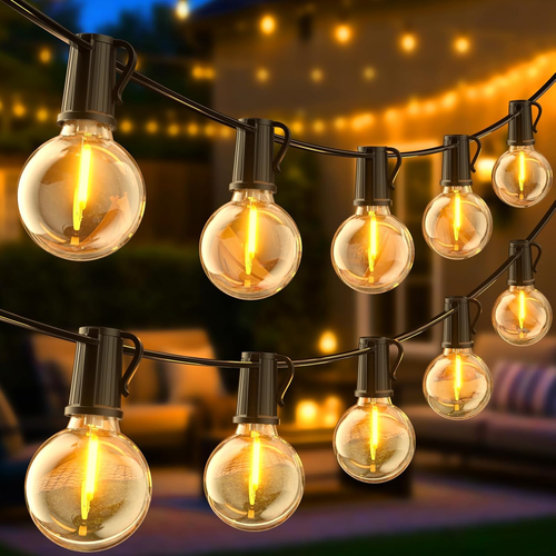 GCMacau Luci Da Esterno Giardino Solari, G40 Catena Luminosa Esterno 15M LED Luci Stringa Solare USB Ricaricabile con 25 Plastica Lampadine con Telecomando per Esterni Decorative Festa Matrimonio GCMacau Luci Da Esterno Giardino Solari, G40 Catena Luminosa Esterno 15M LED Luci Stringa Solare USB Ricaricabile con 25 Plastica Lampadine con Telecomando per Esterni Decorative Festa Matrimonio