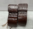 vintage handcrafted miniature wooden work boots, signed by artist J.L. — photo 9