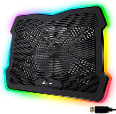 KLIM Ultimate + Laptop-RGB-Kühler 11 bis 17 Zoll + Gaming-Kühlung, 200-mm-Lüfter