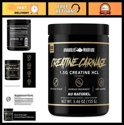 Creatine HCL Powder - Boost Strength, Endurance & Muscle Mass - Fast Loading For
