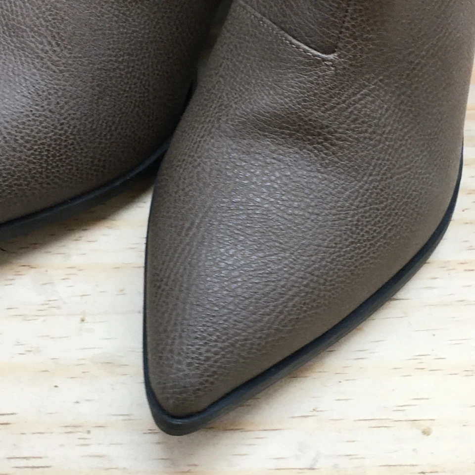 Botas antiguas azul marino para mujer 8 botines al tobillo color topo imitación cuero cremallera tacones en punta NUEVAS Foto 4 de 4