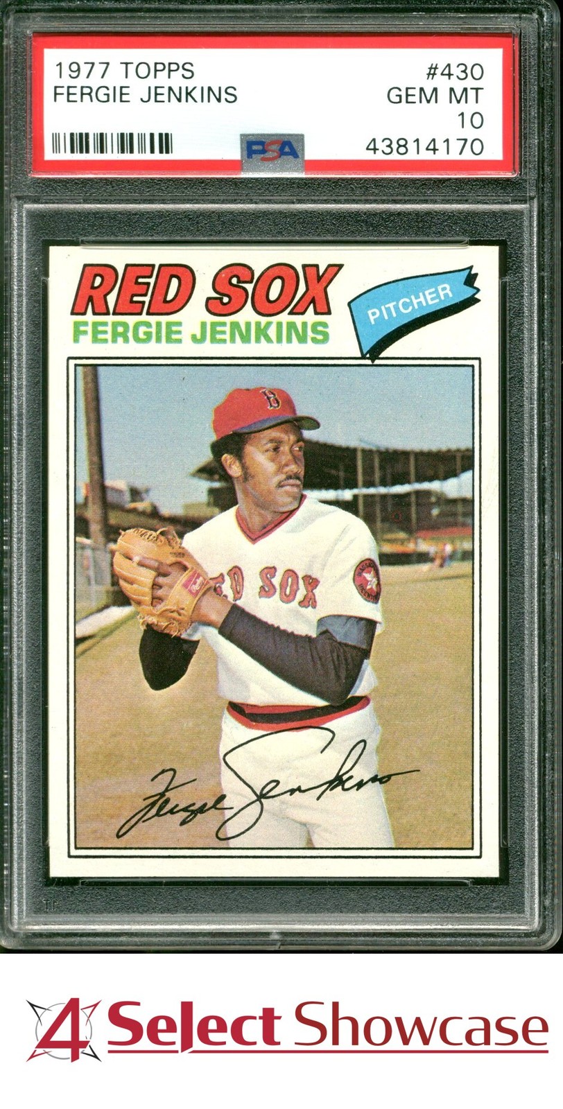 1977 TOPPS #430 FERGIE JENKINS RED SOX HOF PSA 10