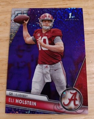 2023 Bowman University Chrome - #63 Eli Holstein Purple Mini Diamond #/399