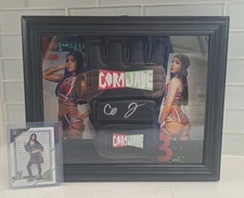 *CORA JADE/ELAINA BLACK* Signed MMA Glove JSA Shadowbox/Framed w 4x6 Photos + RC