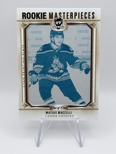 Matias Maccelli 2022-23 The Cup Rookie Masterpieces Trilogy Cyan Print Plate 1/1