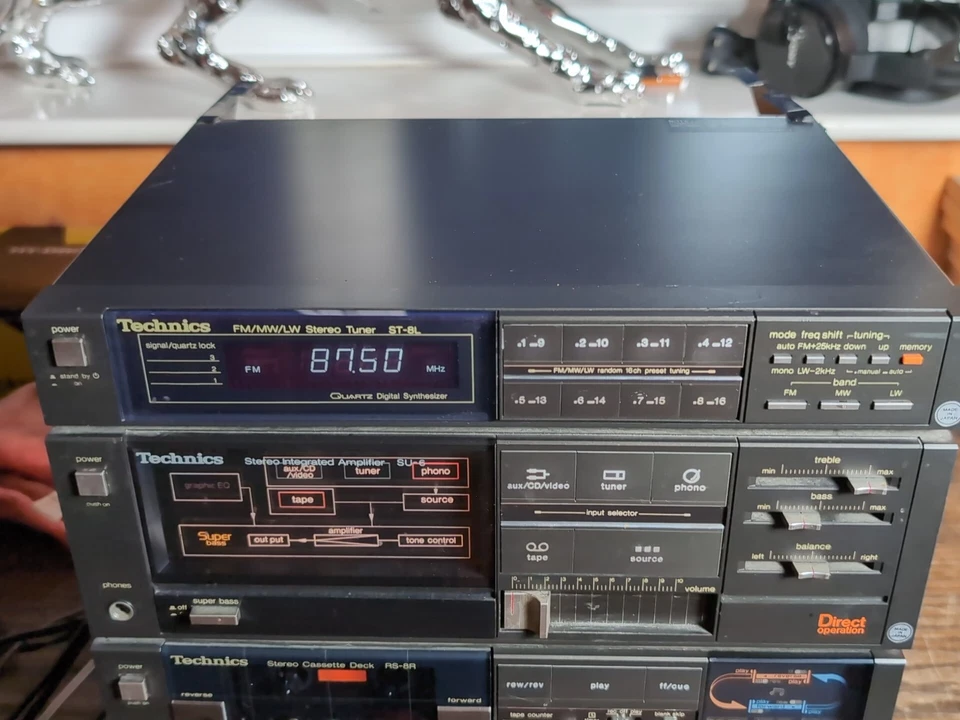 Technics SU-6 Amplificador Estéreo + RS-8R Tape Deck ST-8L Sintonizador Audio Retro P304 Foto 2 de 4