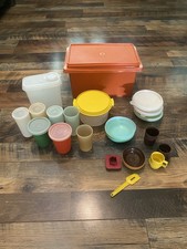 Lot Of Vintage Tupperware Various Items Cups, Bowls, Play toys And More