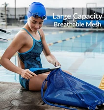 Sporti Swimming Equipment Bags, Mesh Drawstring Backpack,Swim Bag for Swimmers