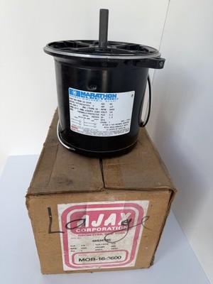 Marathon Electric VPF48S34T85H Motor 1/6 HP 115V 3450 RPM TENV MOB-16-3600 NOS
