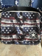 Borsa messenger Converse bandiera americana, borsa per laptop, borsa a tracolla, borsa scuola