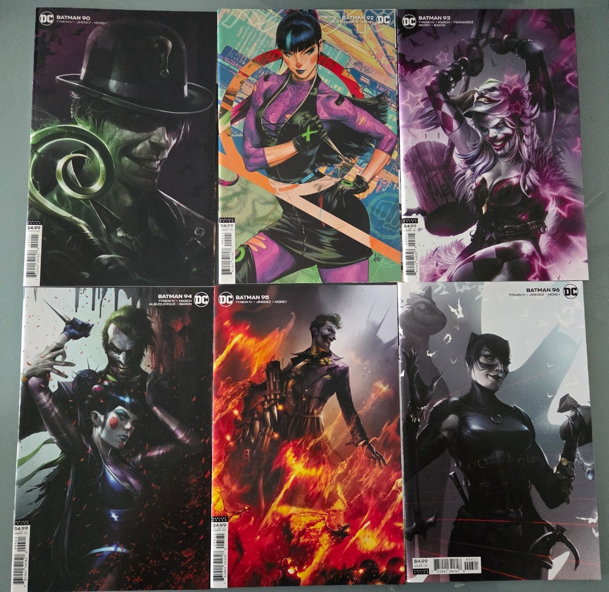 BATMAN #92-101 (2020) FULL RUN CARDSTOCK VARIANT COVERS! BONUS #90 1ST DESIGNER!