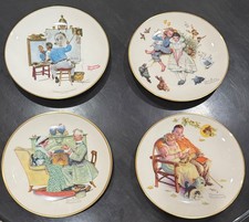 Set of 4 Norman Rockwell Gorham Collector Plates – 1973 Four Seasons ‘Sweet Song