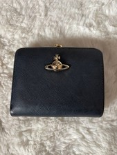 Vivienne Westwood Black Bifold Wallet Card Clasp Leather Excellent Condition Ja