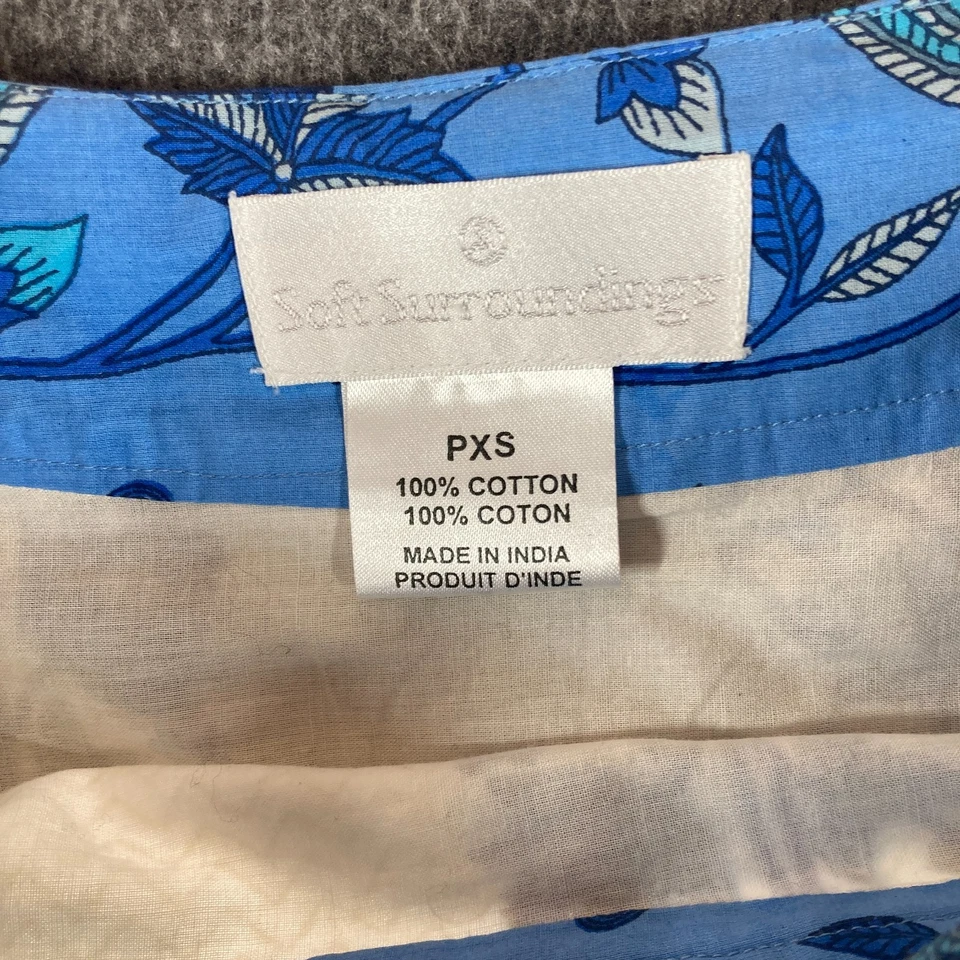 Falda envolvente suave envolvente para mujer Petite PXS azul floral forrada Cottagecore Foto 3 de 4