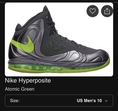 Nike Air Max Hyperposite - Atomic Green - 2012  - Size 10