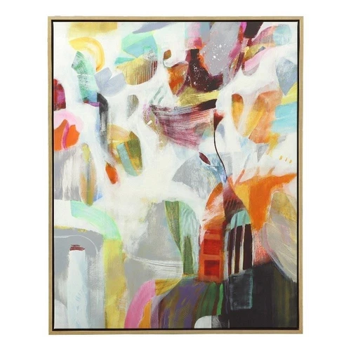 Uttermost Renewal Modern Canvas Fabric Framed Abstract Art in Multi-Color - Picture 1 of 4