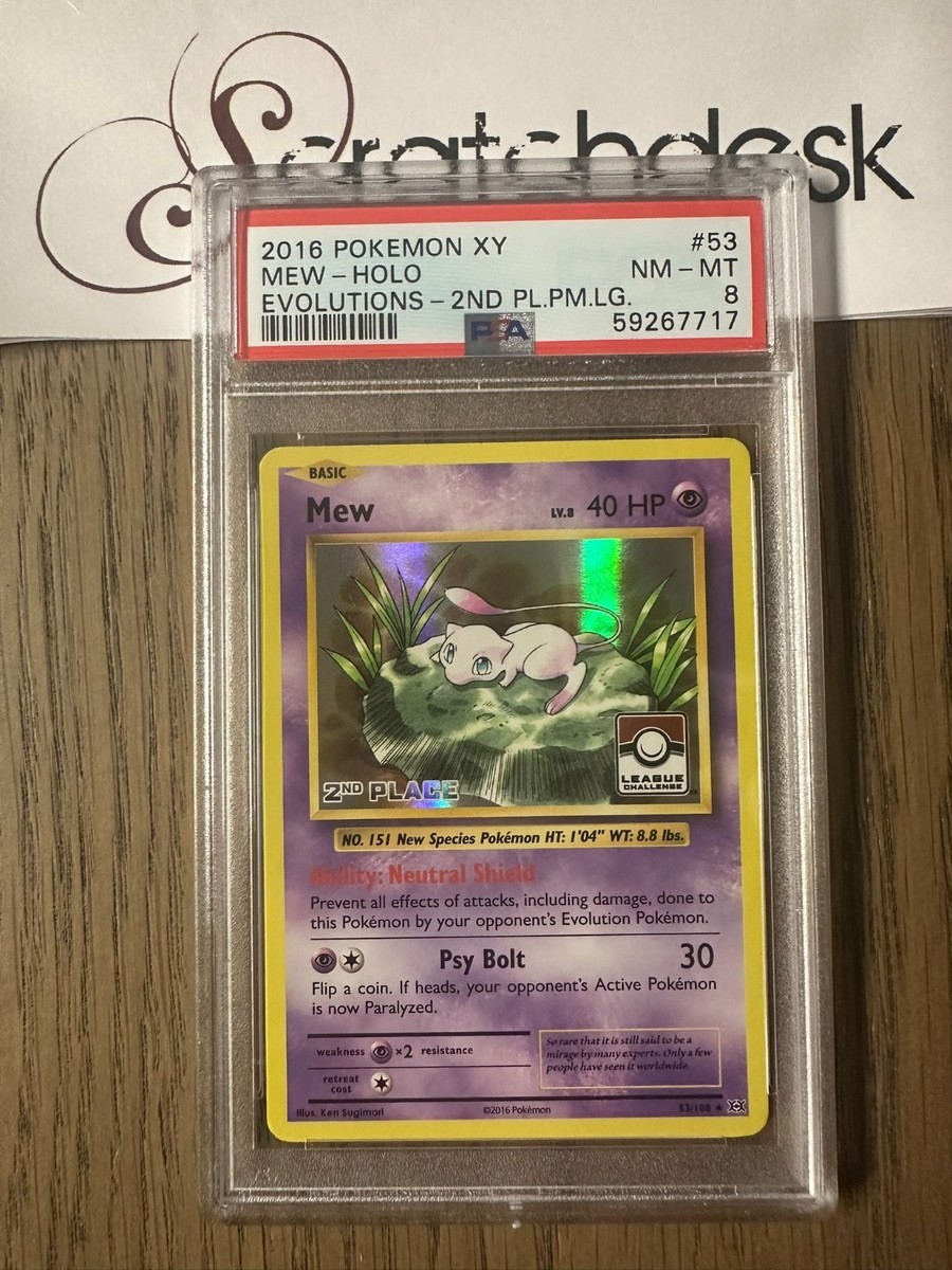 PSA 8 - 2nd PLACE MEW 53/108 - POKEMON LEAGUE CHALLENGE