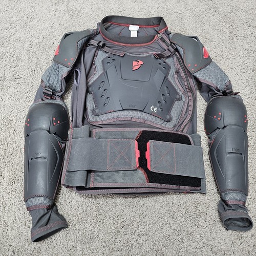 Thor Impact Rig Mens S/M Gray MX ATV Off-Road SE Armored Protector Jacket