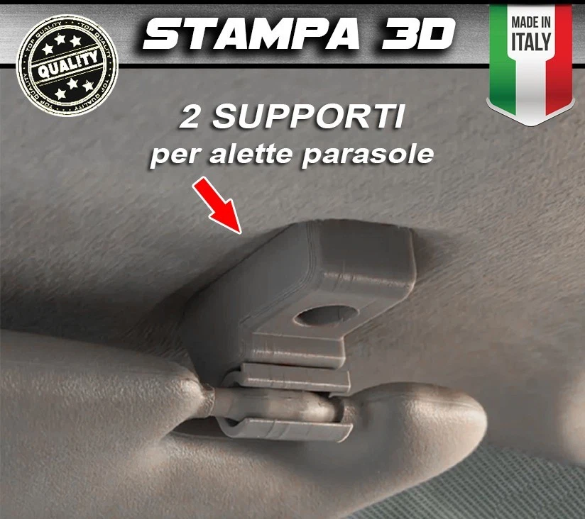 Gancio Supporto Fissaggio Aletta Parasole per Fiat 500x Dal 2015