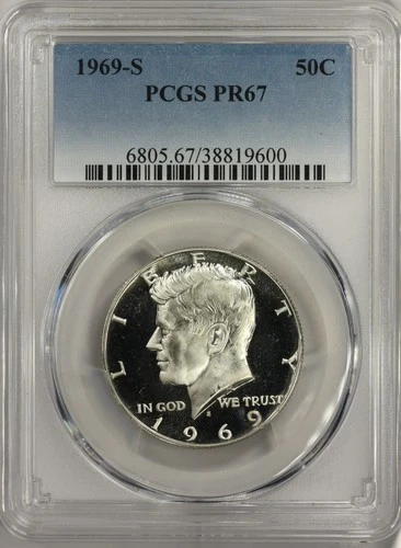 1969 S Kennedy Half Dollar 50C- PCGS PR67