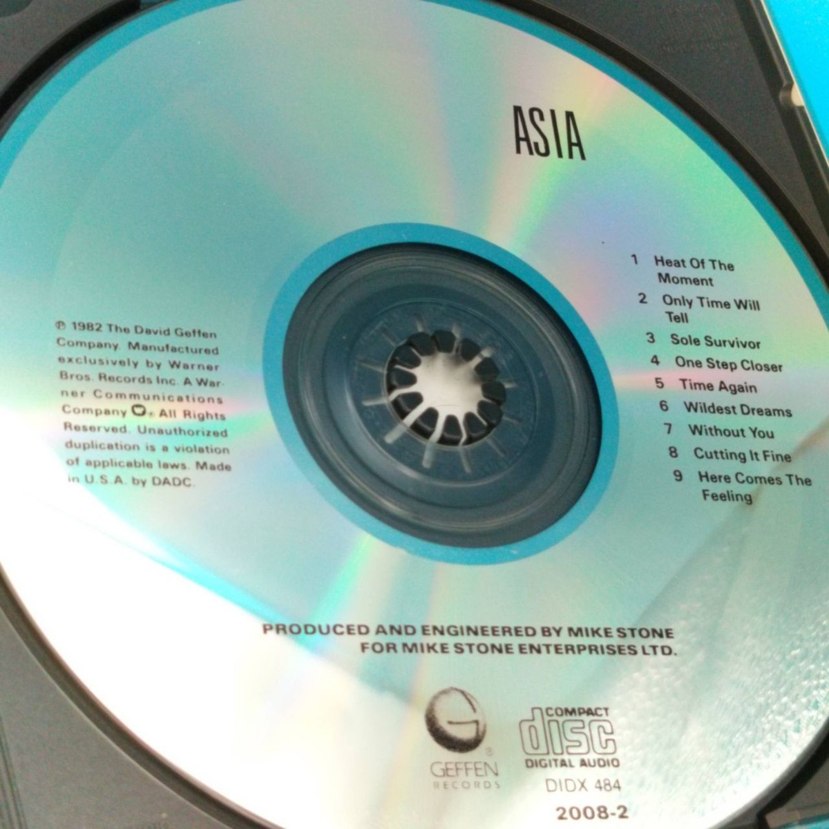 Asia “Asia” CD 2008-2 Geffen US Pressing DIDX-00484 1st Print Rock