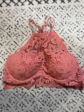Victoria's Secret PINK Racerback Lace Pushup Bralette High Neck Medium Blush