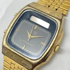 Vtg Seiko Mens Watch FOR PARTS REPAIR Gold Tone H556-5039 Analog Digital 34mm