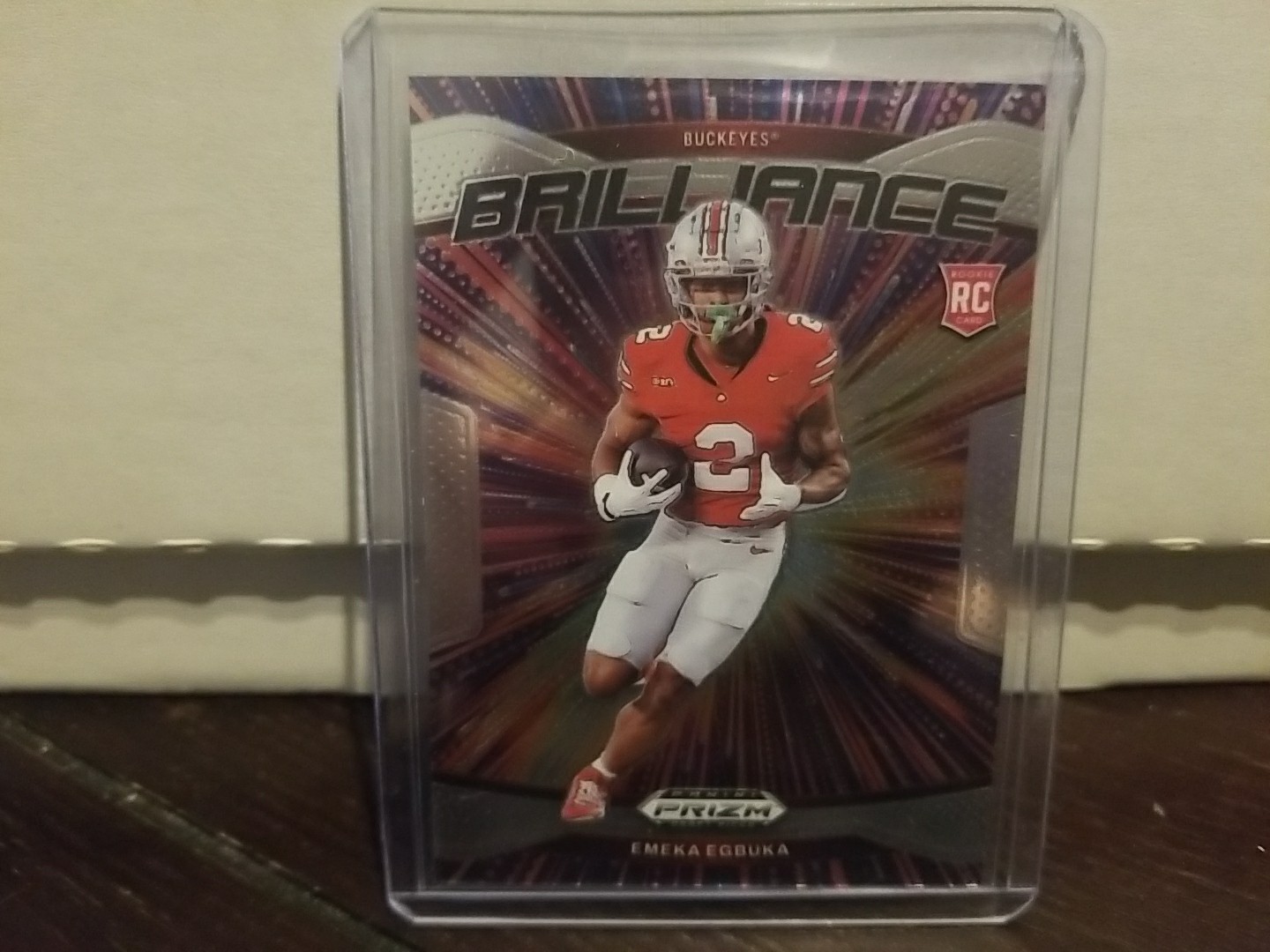 2025 Panini Prizm Draft Picks Emeka Egbuka RC Rookie Brilliance Insert OSU
