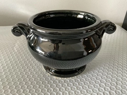 New ListingVintage McCoy Art Pottery Planter High Shine Solid Black