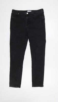Gallery Damen schwarze Skinny Jeans Größe 16 Stretch Denim