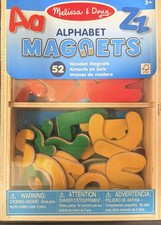 Melissa Doug 52 Pc Upper/Lower Alphabet Magnets, Brand New-Sealed Box