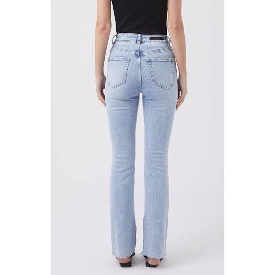 DECJUBA Denim Katya Slim Flare Jeans Size 10 ~ High Rise Light Wash Stretch