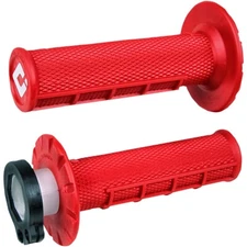 ODI V2 Half Waffle Lock-On Red Twist Throttle Grips (H36HWR)