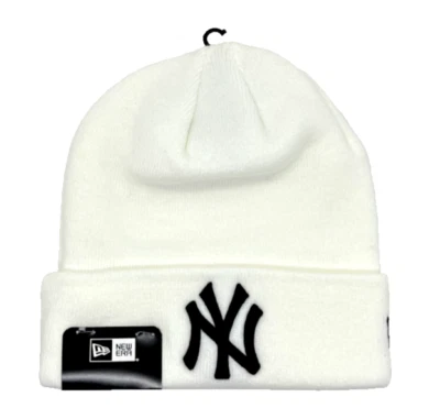 New York Yankees Beanie Essential Cuff Winter Mütze New Era NY Unisex weiß