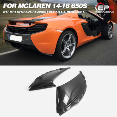 For Mclaren 14-16 650S Dry Carbon Fiber Rear Fender Side Vents Pair