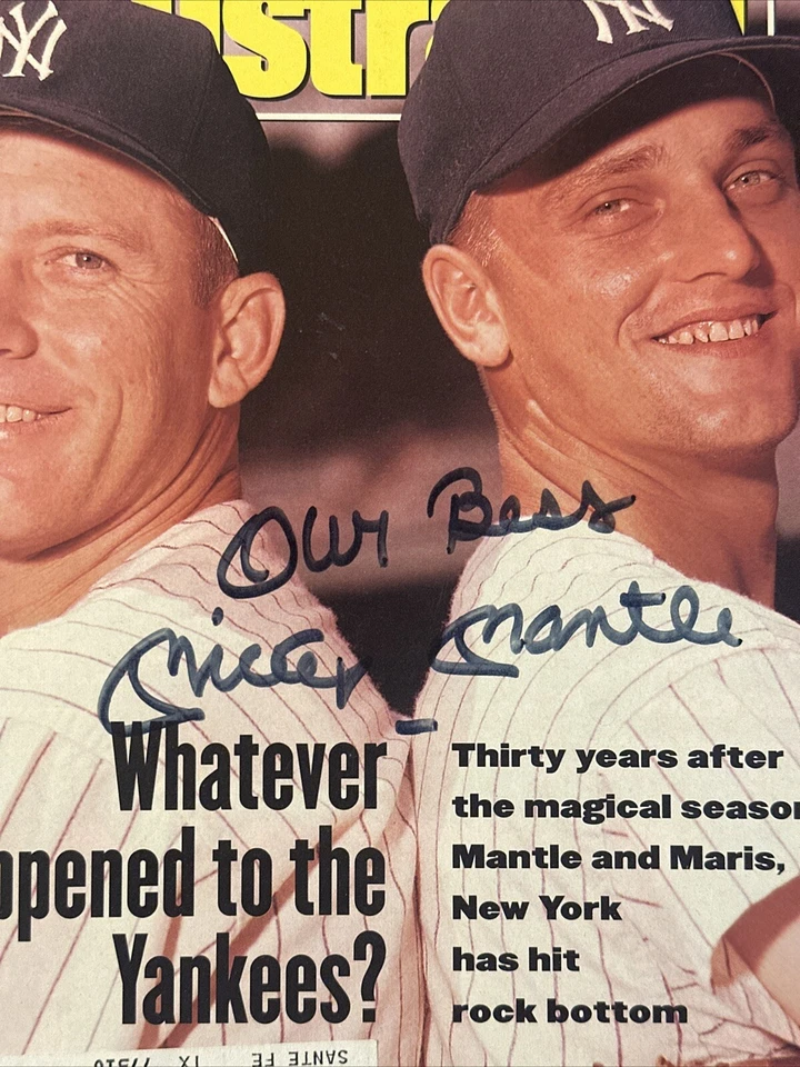 Mickey Mantle Signed Magazine Sports Illustrated Front Page Only PSA “Our Best” - Image 2 of 3