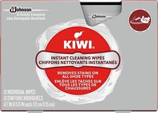 Kiwi Instant Cleaning Wipes, 12 Count Shoe Cleaner Shoe Individual Wipes Johnson