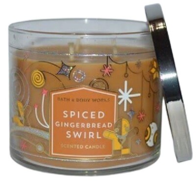 Bath & Body Works Spiced Gingerbread Swirl Candle 14.5 oz