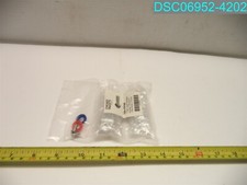 Chicago Faucets Chrome Plated Faucet Lever Handles 184-PPNF Red Blue Button