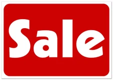 Sale Retail Business Shopping Message Sign - Durable Waterproof Plastic 11”x 7” 