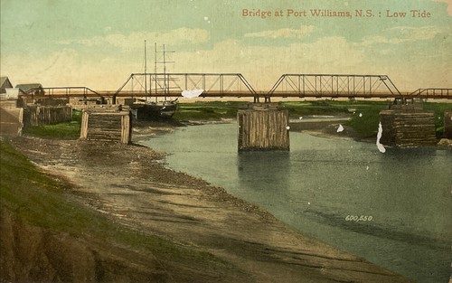 Vintage "Bridge at Port Williams, N.S. : Ebbe " Postkarte - Bild 1 von 2