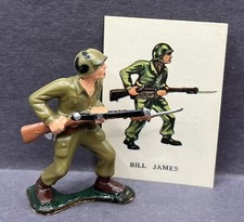 Marx Warriors of The World Bill James WWII US GI Combat Soldier With Card